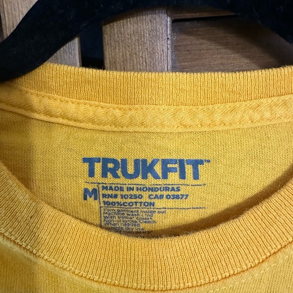 Trukfit Yellow Tee with Blue Graphic - Picture 3 of 5